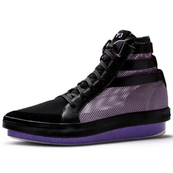 Yohji Yamamoto Shoes - Yohji Yamamoto x Adidas Womens Y-3 High Top Mesh/Suede Point Toe Sneakers Size 6